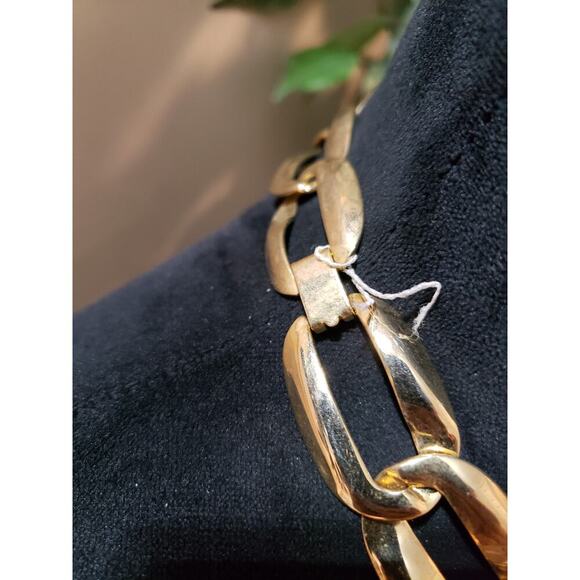 Vintage Gold Tone Womens Fashion Multi Linked Necklace Jewelry with Box Clasp - Picture 6 of 6